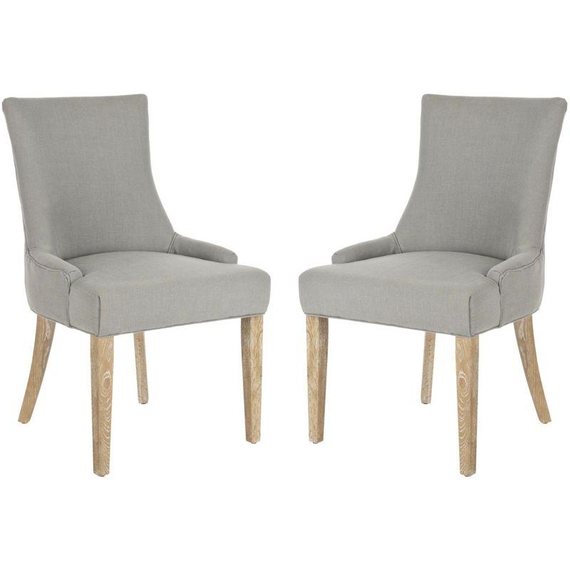 Lester 19" H Dining Chair (Set of 2) - MCR4709 - Granite - Safavieh Couture