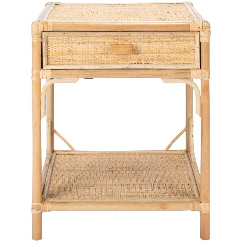 Roya 1 Drawer 1 Shelf Nightstand - Natural - Safavieh.