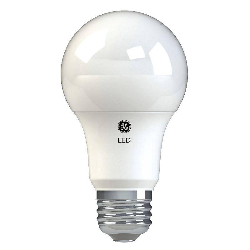 GE 4pk 40W Basic A19 LED Light Bulbs Daylight: 5000K, 420 Lumens, E26 Base, 9.1-Year Life, Damp Location Suitable