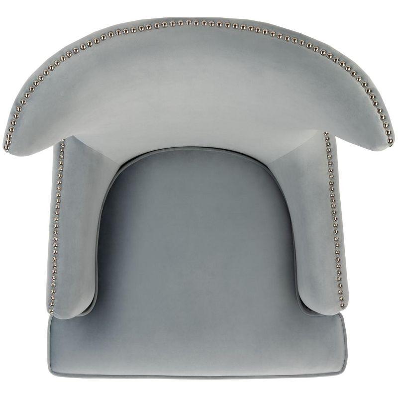 Geode Modern Wingback Chair - SFV4745 - Light Silver - Safavieh Couture