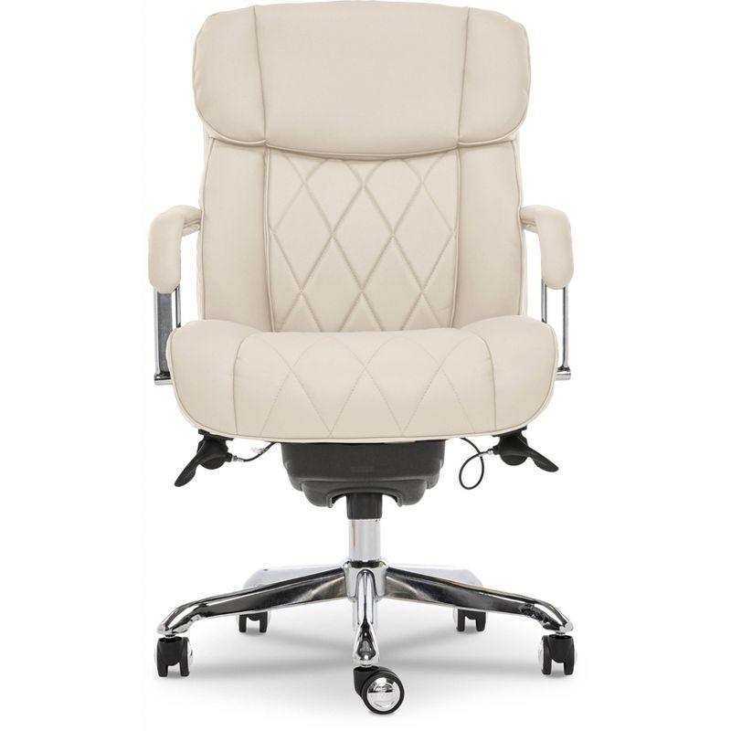 Sutherland Quilted Leather Office Chair with Padded Arms - La-Z-Boy