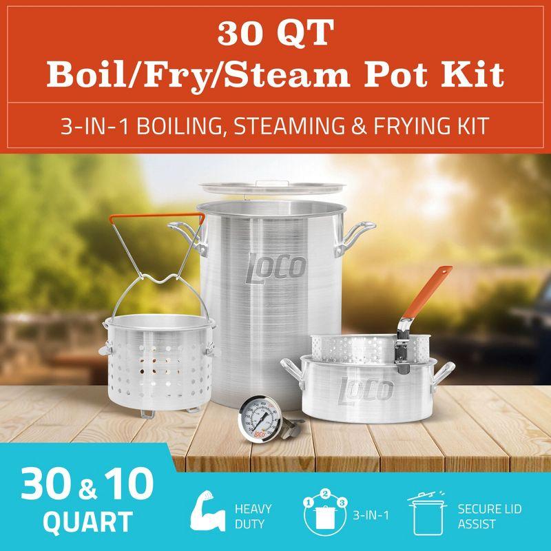 LoCo Cookers LoCo Cookers 30 Quarts Non-Stick Aluminum Steamer Pot