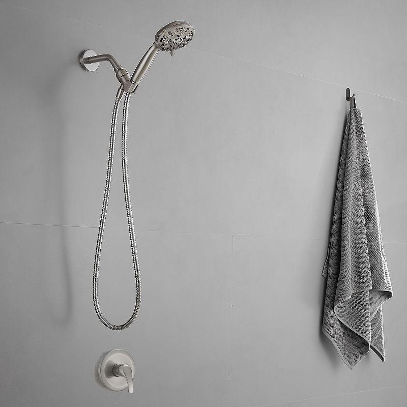 Brushed Nickel Single-Handle 6-Spray Shower Faucet Set with Handheld Shower Head