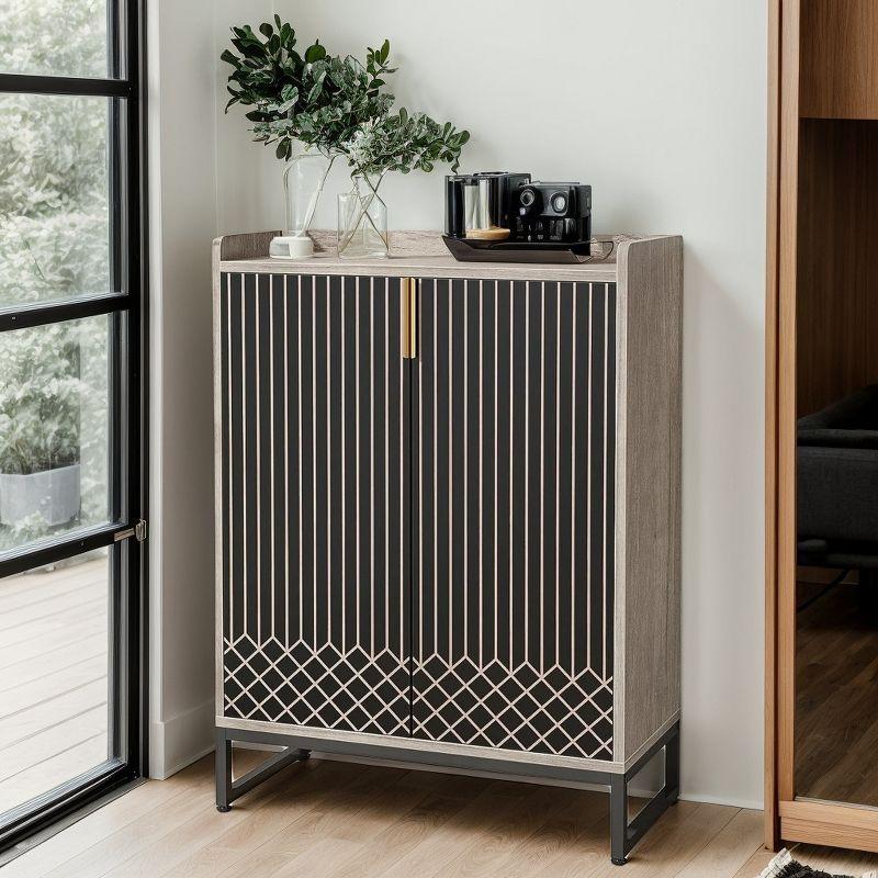 Everly Quinn 5-Tier Shoe Cabinet with Doors, 20-25 Pairs