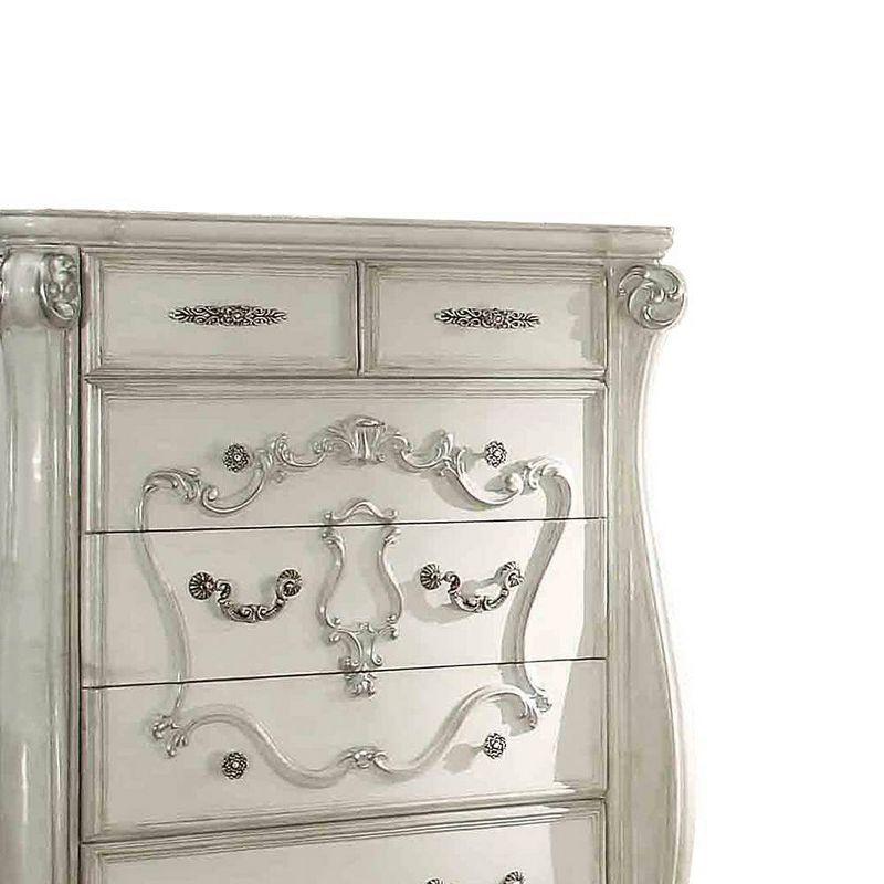 47" Versailles Bedroom Sets Bone White - Acme Furniture: Royal Style, 5-Drawer Storage