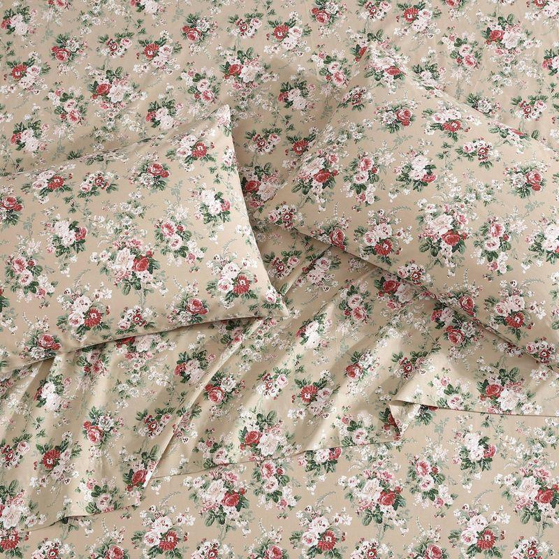 Laura Ashley Printed Cotton Percale Sheet Set