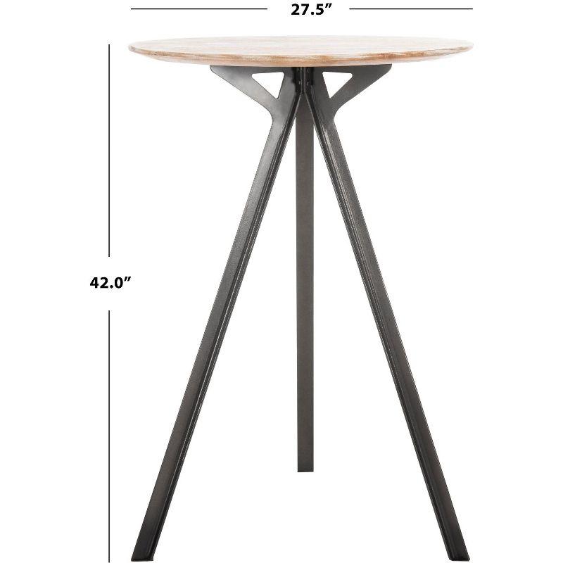 Axel Tripod Pub Table - DTB3700A - Grey Wash/Black - Safavieh