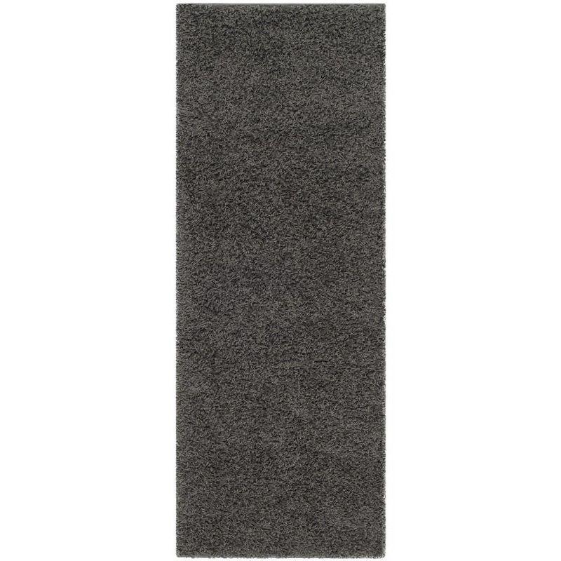 Athens Shag SGA119 Power Loomed Indoor Runner Rug - Dark Grey - 2'3"x8' - Safavieh