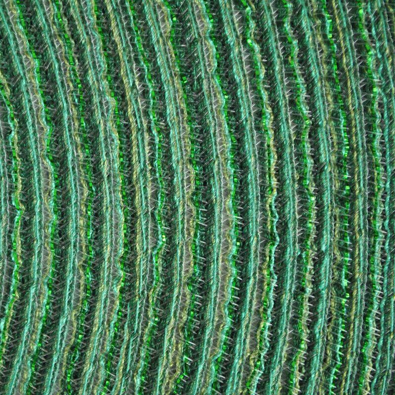 DII Metallic Woven Round Placemat, Green, 15" Diameter
