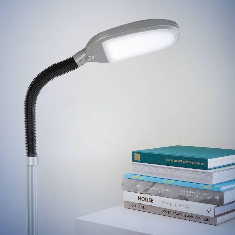 Brightech Litespan 53 in. Industrial Dimmable LED Floor Lamp with Height Adjustable Gooseneck Head