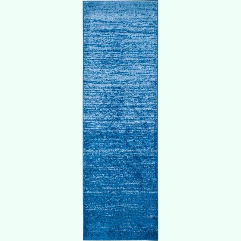 Adirondack ADR113 Machine Made Indoor Runner - Light Blue/Dark Blue - 2'-6"x8' - Safavieh