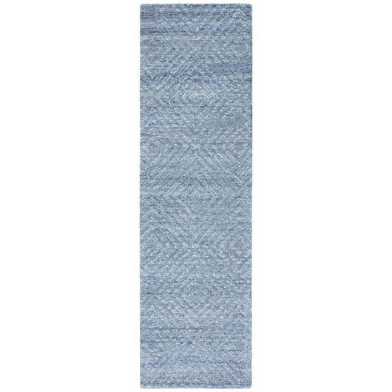 Abstract ABT146 Handmade Indoor Runner - Blue - 2'-3"x6' - Safavieh