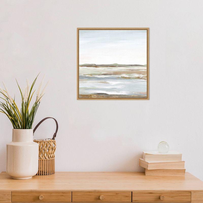 16" x 16" Vastness I by Eva Watts Framed Wall Canvas - Amanti Art: Modern Style Lithograph, Horizontal Layout