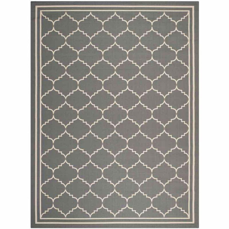 Courtyard CY6889 Power Loomed Indoor and Outdoor Area Rug - Grey/Beige - 8'x11' - Safavieh