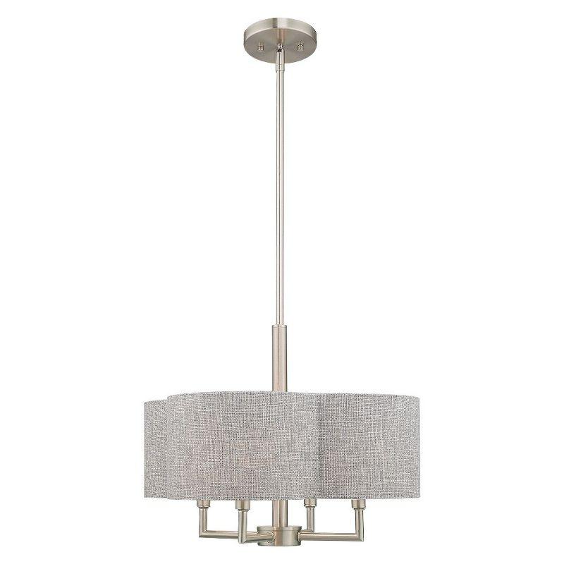 Kalmar Brushed Nickel 4-Light Mini Drum Chandelier