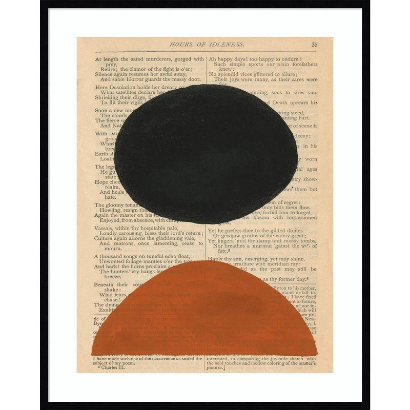 Modern Black and Orange Abstract Framed Wall Art Print