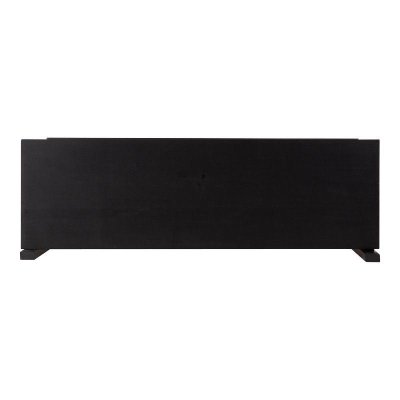 Kate & Laurel All Things Decor 24" x 8" x 24" Meridien Wood Wall Shelf Black: Poplar, 2-Tier Storage, Modern Design