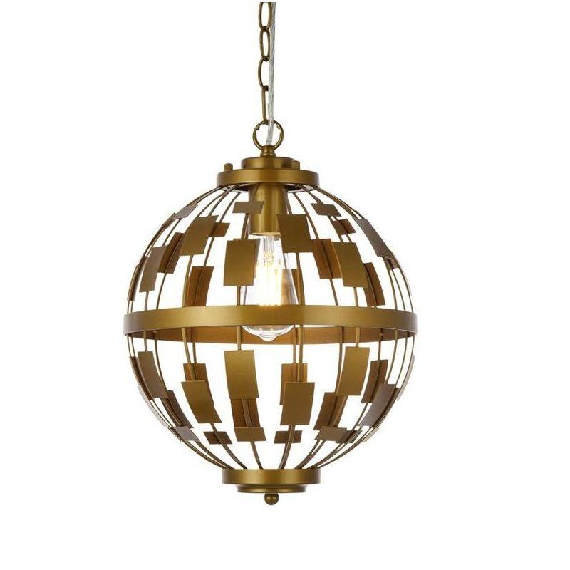 Elegant Lighting Levante 1 light pendant in brass