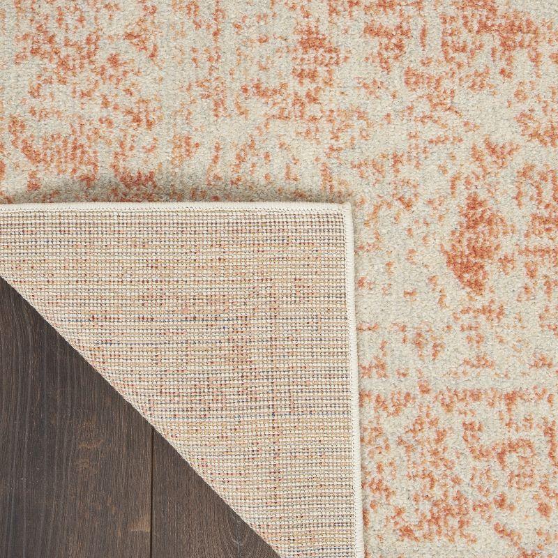 Nourison Tranquil Vintage Persian Center Medallion Area Rug Ivory Pink 5'3" x 7'3"