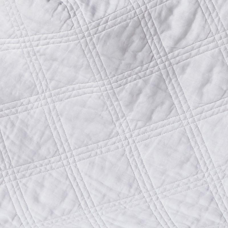 Levtex home Washed Linen White Quilted Throw