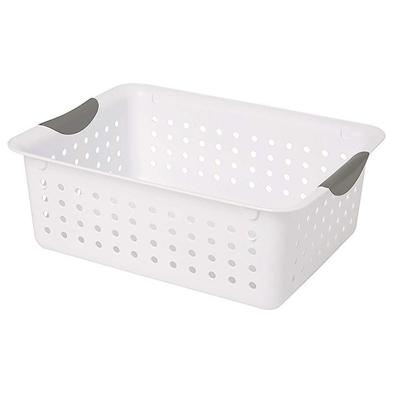 Sterilite Deep & Medium Ultra Plastic Storage Bin Organizer Basket Pair | Wayfair