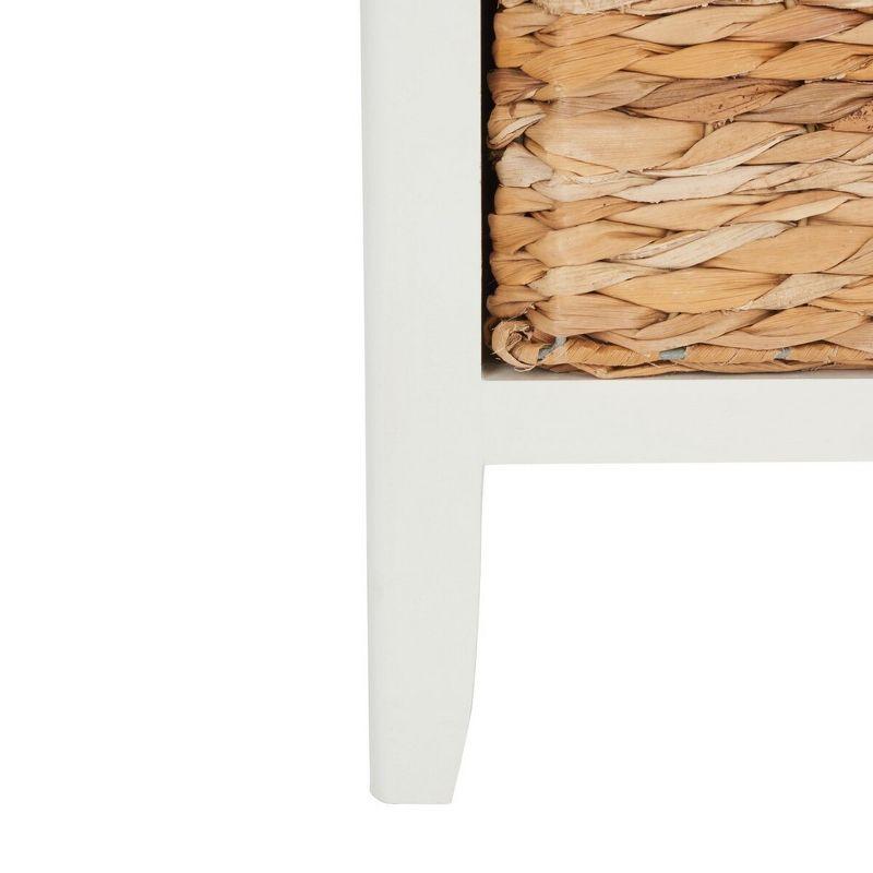 Everly Drawer Side Table - Vintage White - Safavieh.
