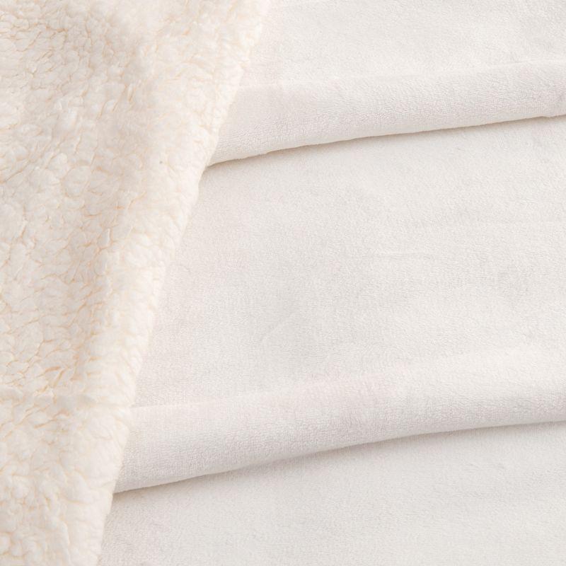 Velvet Plush Soft Fleece Reversible Throw, Warm and Comfortable Bed Blanket - Great Bay Home