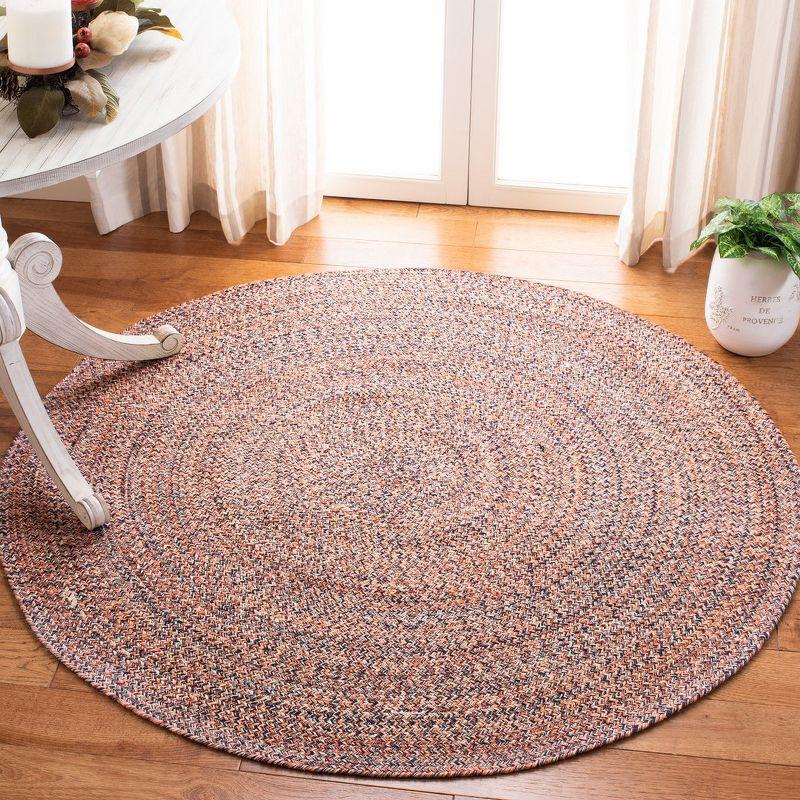 Braided BRD701 Hand Woven Area Rug - Terracotta/Ivory - 6' Round - Safavieh.