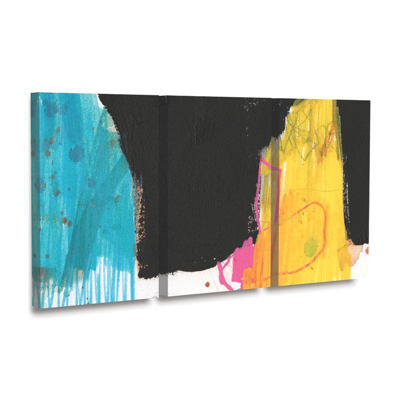 Trademark Fine Art Jennifer Goldberger  Primary Action III 3 Piece Panel Set Art