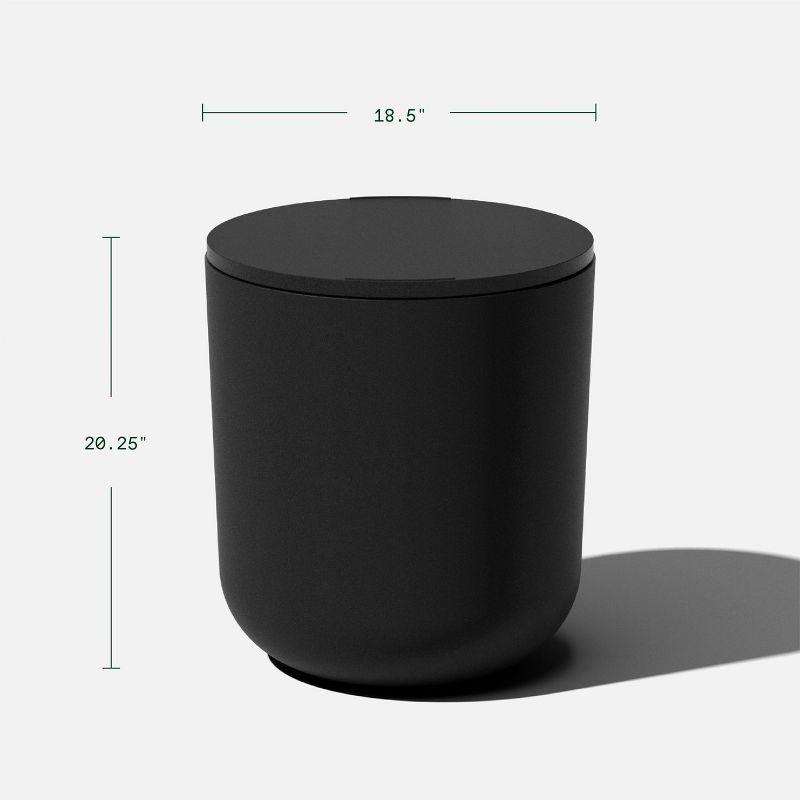 Veradek Black Round Concrete-Plastic Cooler Side Table