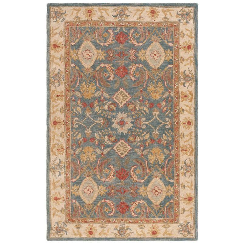 Anatolia AN544 Hand Tufted Indoor Accent Rug - Light Blue/Ivory - 2'x3' - Safavieh
