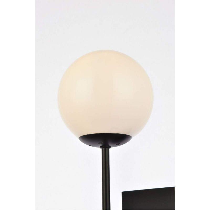 Elegant Lighting Neri 1 light black and white glass wall sconce
