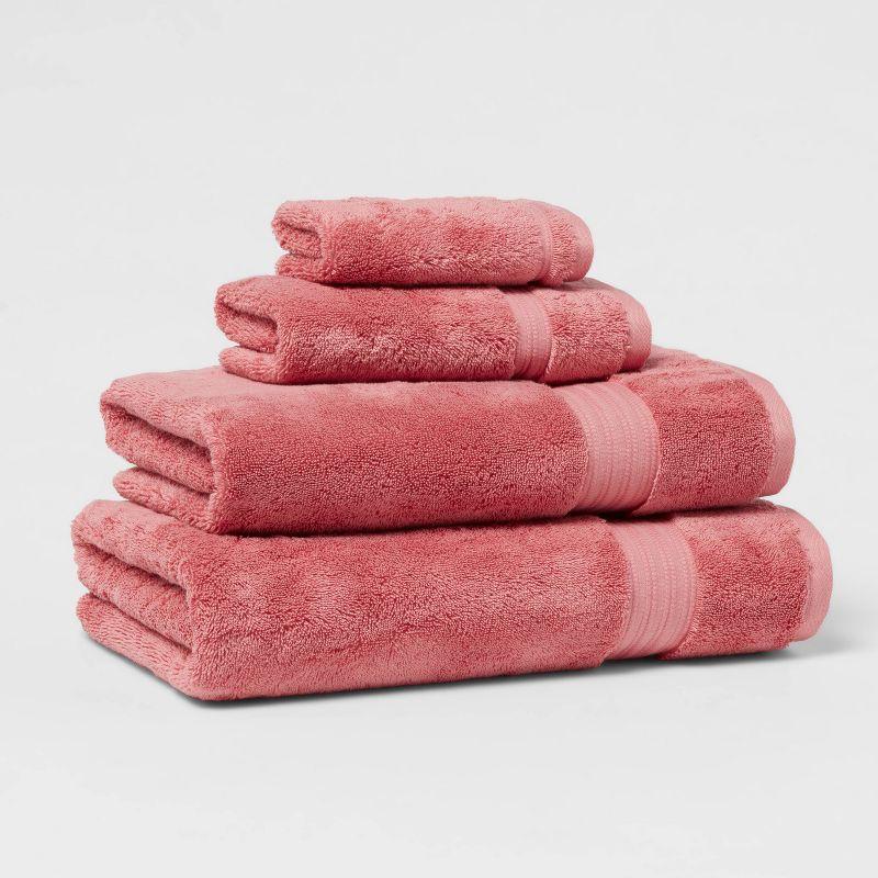 Total Fresh Antimicrobial Oversized Bath Towel Rose Pink - Threshold™: 100% Cotton, Low Lint, Machine Washable