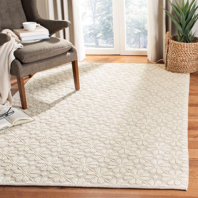 Martha Stewart Vermont - MSR3503 - Indoor Hand Woven Area Rugs - Ivory - 6'x9'