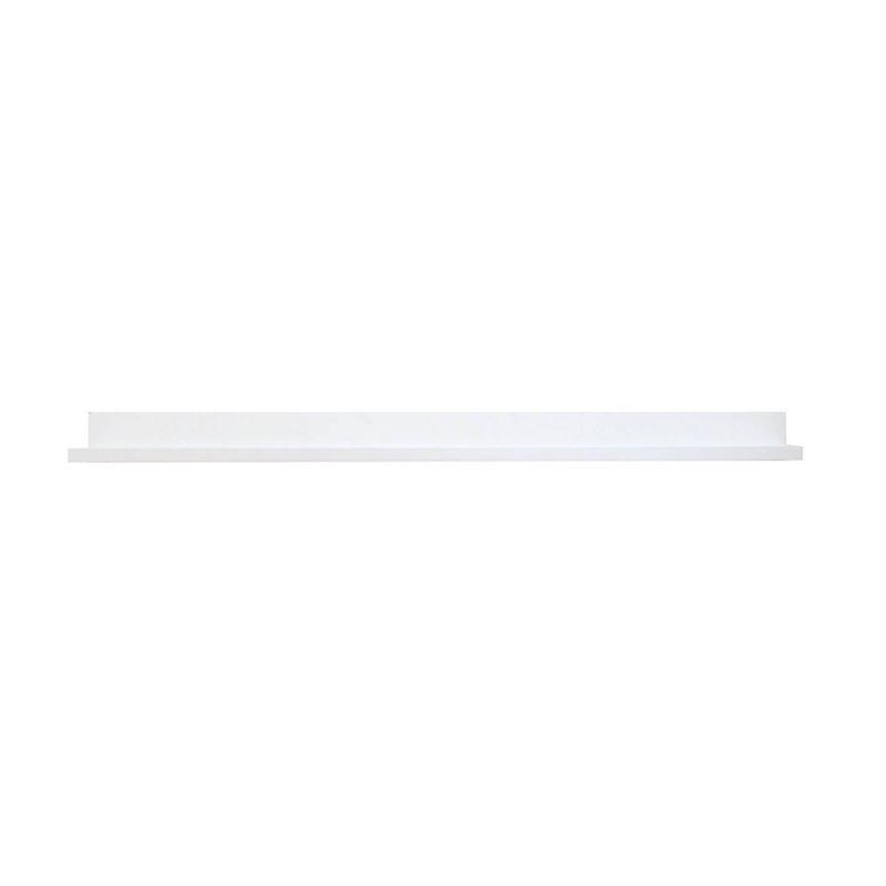 White MDF Wall-Mounted Floating Picture Ledge Shelf