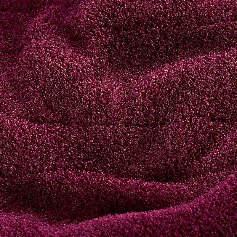 Bordeaux Ultralush Queen Heated Throw with Foot Pocket