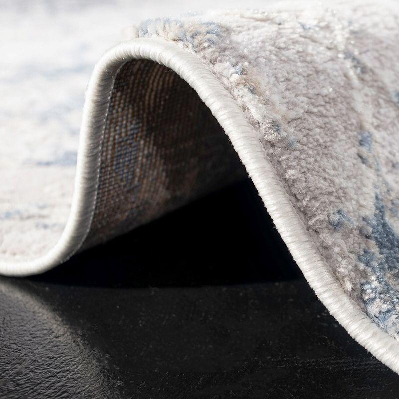 Amelia ALA783 Power Loomed Runner Rug  - Light Grey/Blue - 2'2"x22' - Safavieh.