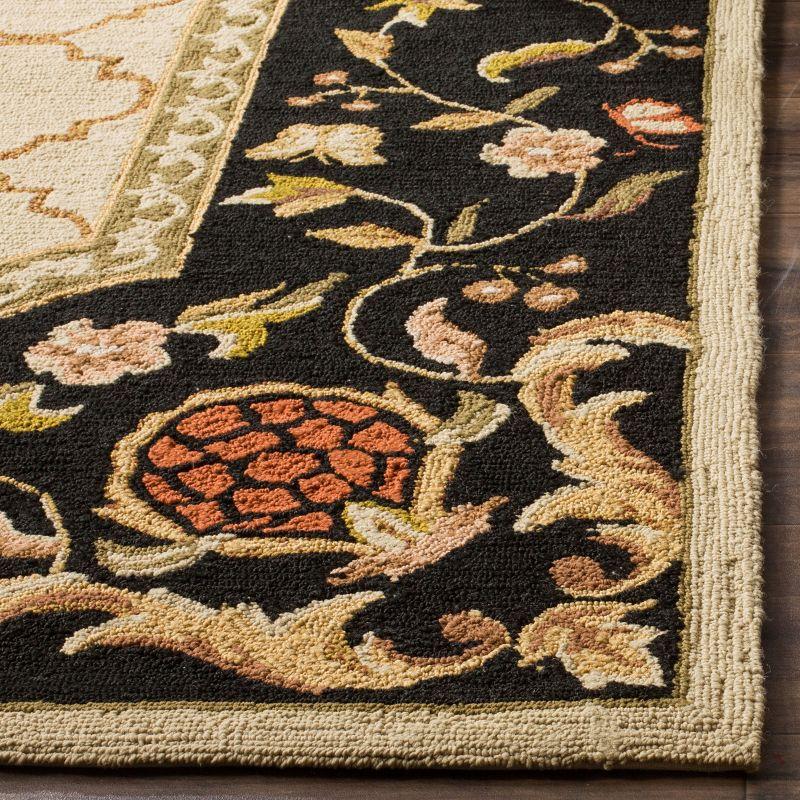 Easy Care EZC753 Hand Hooked Area Rug - Ivory/Black - 4'x6' - Safavieh.
