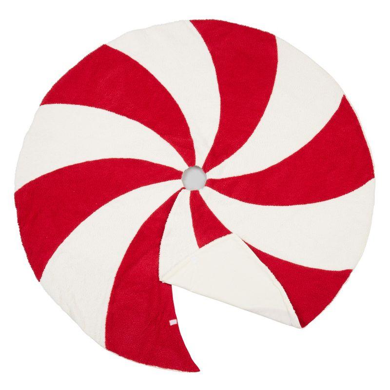 Saro Lifestyle Festive Candy Cane Tree Skirt