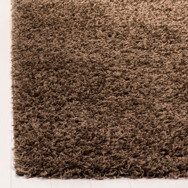 Athens Shag SGA119 Power Loomed Indoor Area Rug - Taupe - 6'7"x6'7" - Safavieh