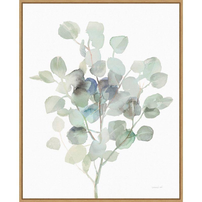 Eucalyptus III Cool 23" x 28" Framed Canvas Wall Art