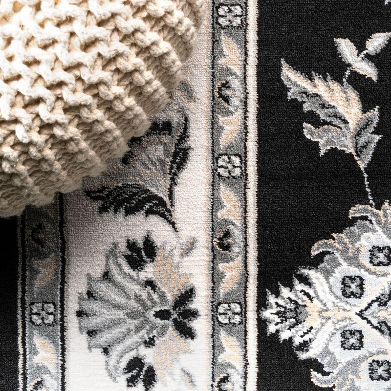 5'x 8' Cherie French Cottage Area Rug, Black/Cream - JONATHAN Y