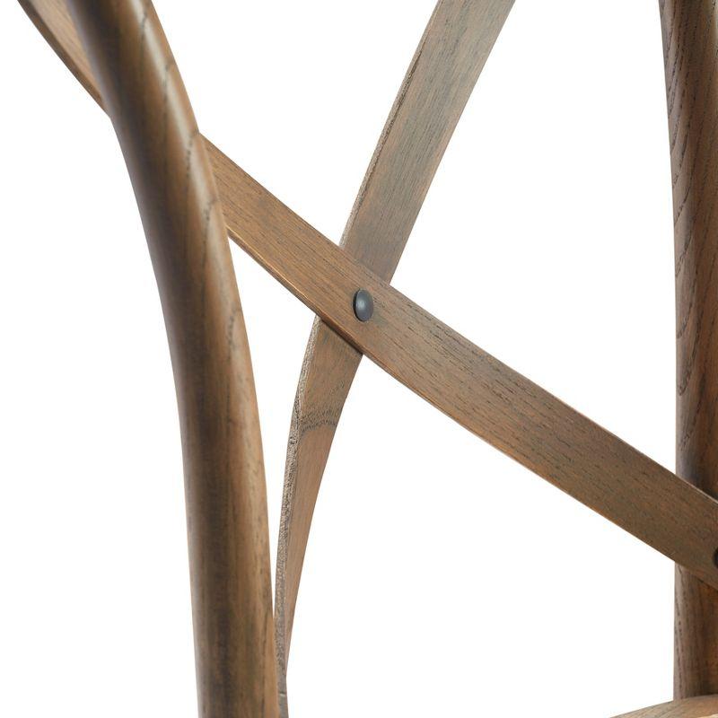 Finch Set of 2 Elmhurst Cross Back Side Chair Natural Rattan: Upholstered Polyester, Wood Legs, No Assembly Required