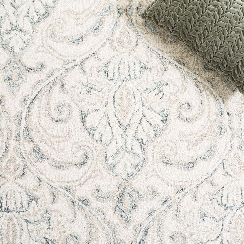 Micro-Loop MLP532 Hand Tufted Indoor Runner Rug - Ivory/Grey - 2'3"x11' - Safavieh