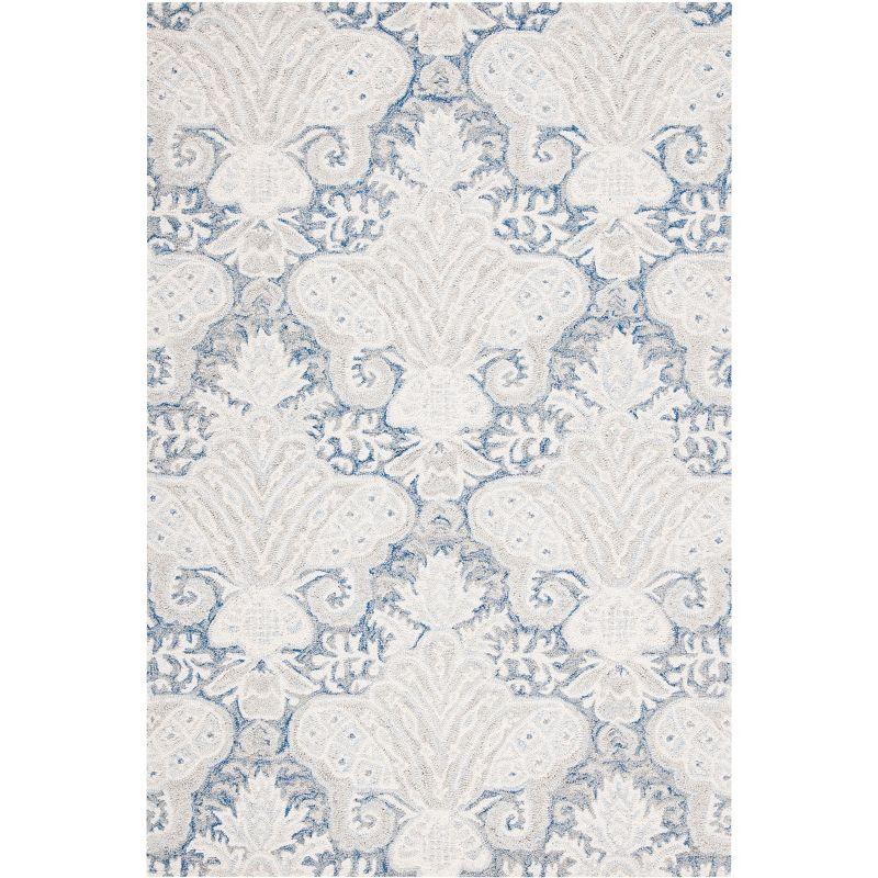 Micro-Loop MLP539 Hand Tufted Indoor Accent Rug - Blue/Ivory - 4'x6' - Safavieh