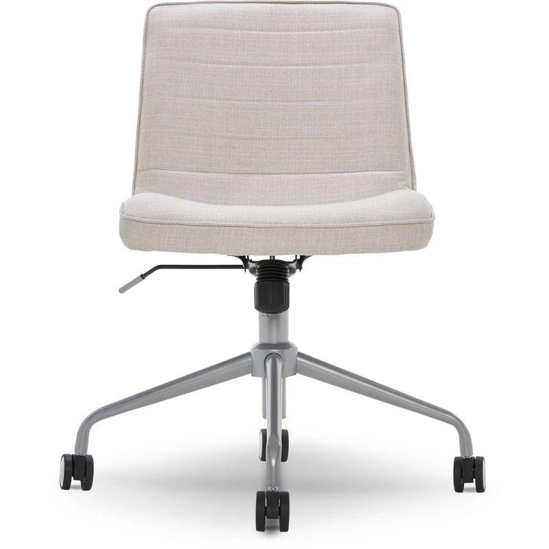 Adelaide Task Chair French Ivory - Adore Decor: Sturdy, Swivel, Adjustable Height, Metal Legs