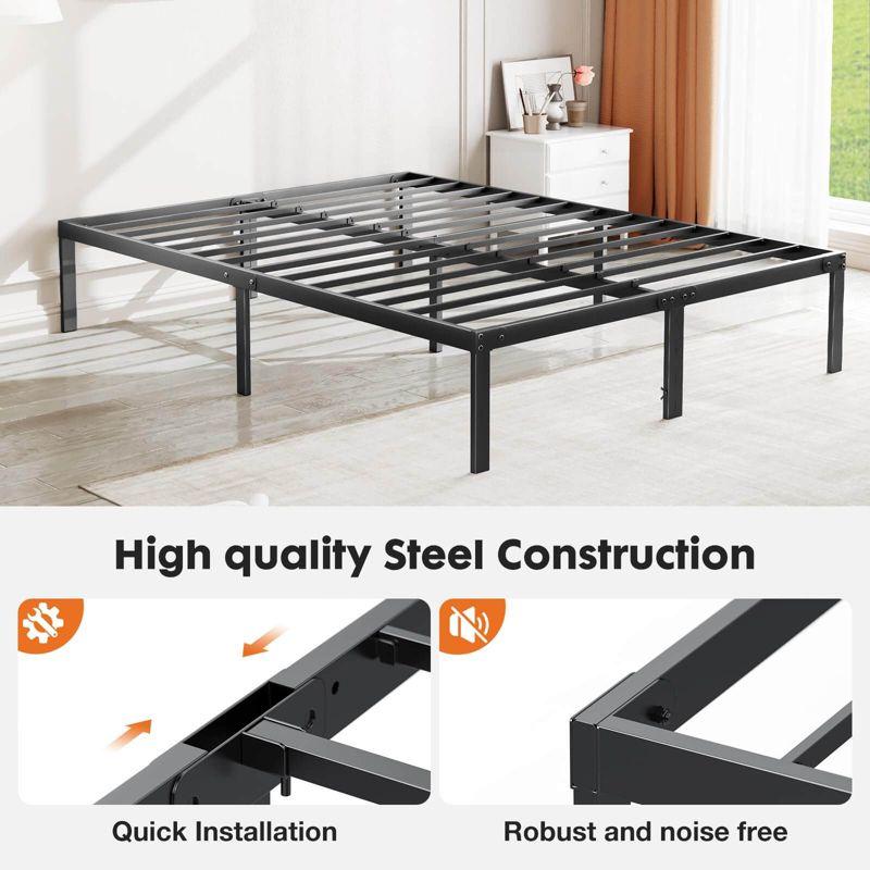 Ebern Designs Heavy Duty Metal Bed Frame with Sturdy Steel Slat Support