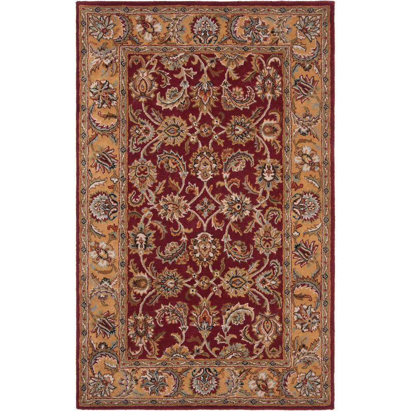 Classic CL758 Hand Tufted Area Rug - Red/Gold - 5'x8' - Safavieh.