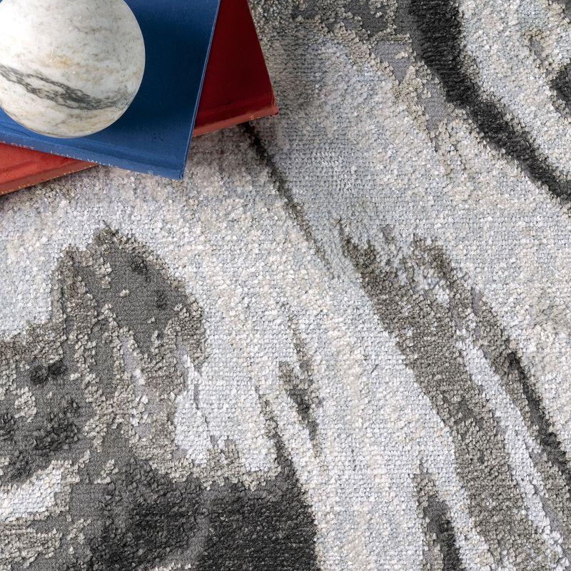 Nuloom Drea Marble Abstract Indoor Area Rug, Gray, 4'3"x6'3"