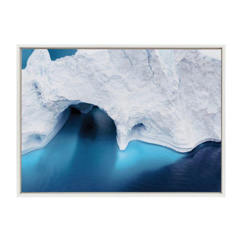 Arctic Ocean Glaciers Framed Canvas Print, 28 x 38